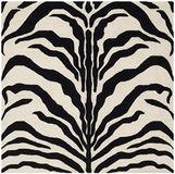 Vloerkleed SAFAVIEH Vloerkleed Dierenprint Cambridge Collection, korte pool, ivoor en zwart, 120 x 120 cm
