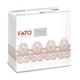 Fato - Droge papieren servetten, Airlaid, stoffen effect, 50 stuks servetten, grootte 40x40 gevouwen in 4, design Bombay Cappuccino
