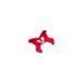 Voorzijde aluminium demper toren CNC 7075 T6 M, rood: EXB