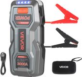 VEVOR Jump Starter Powerbank, Startbooster met Een Piekvermogen van 3000a, Inclusief Led-Zaklamp en Kabel, Geschikt voor Motoren tot 9 Liter Benzine/7 Liter Diesel. Draagbare Booster met Snelladen en Veiligheidsbescherming voor Noodgevallen
