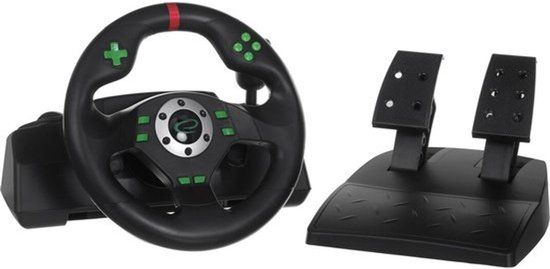 Esperanza EGW101 game controller Stuur Playstation,Playstation 3 Digitaal USB Zwart, Groen