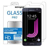 Novago displaybeschermfolie van gehard glas, compatibel met Samsung Galaxy J3 2016 (J320), 2 stuks