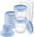 Philips AVENT SCF618/10 Bewaarbekers voor moedermelk - Set - 180 ml - Blauw, Transparant