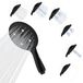 Wan GmbH Douche de tête haute pression 6 fonctions - Douche à main grand angle 6" - Design de luxe - Noir mat