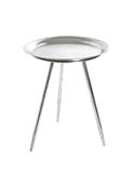 HAKU Bijzettafel rond zilver metaal - H 47 cm x Ø 38 cm