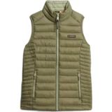 Superdry - Gewatteerde Fuji Lite bodywarmer - Dames - Gilets - Dusty Olive Green - Maat 38