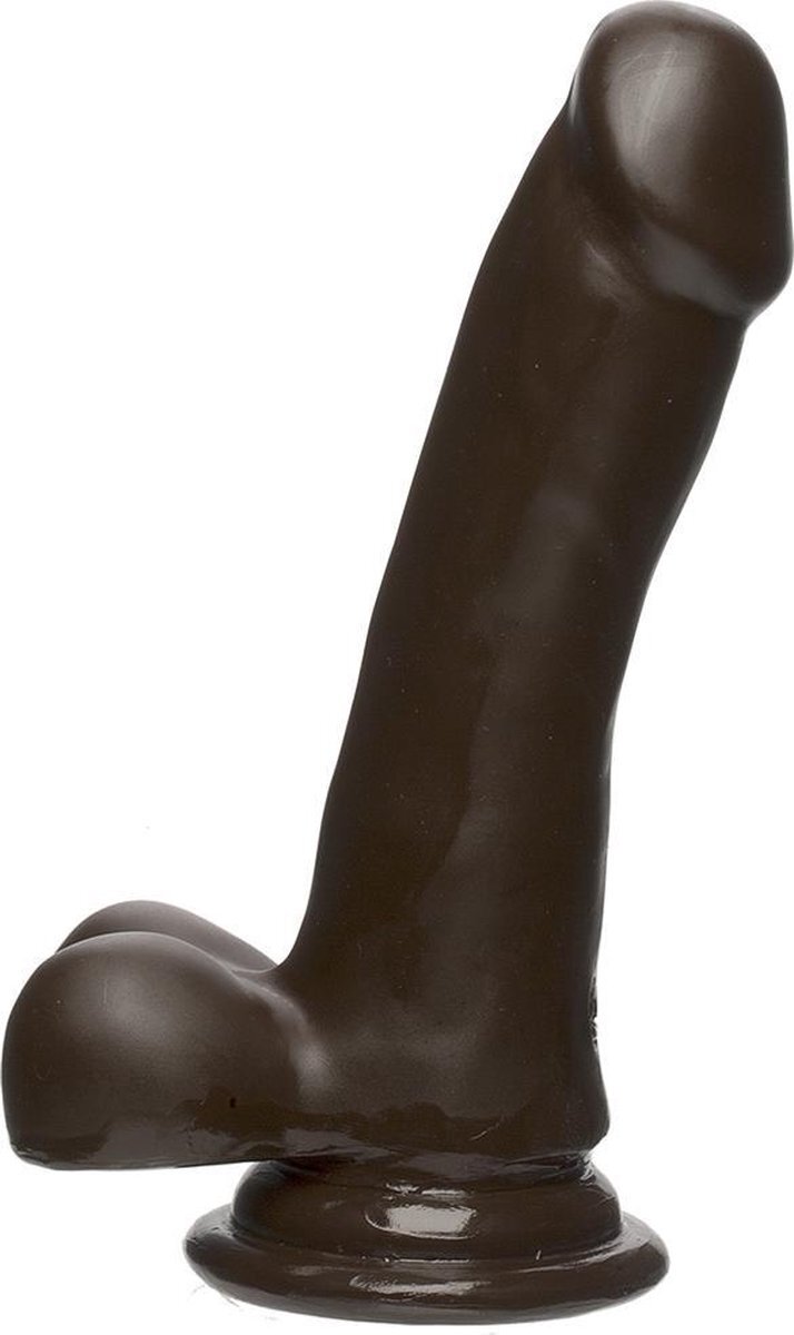 The D The D - Slim D - 6 Inch With Balls Firmskyn - Chocolate