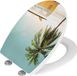 Wenko WC bril Corbara - Thermoplast hoogglans met print - Easy-Close softclose sluiting - Fix-Clip bevestiging afklikbaar in RVS - belastbaar tot 350 kg