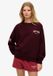 Superdry Athletic Essentials relaxed sweatshirt met ronde hals voor dames in port red
