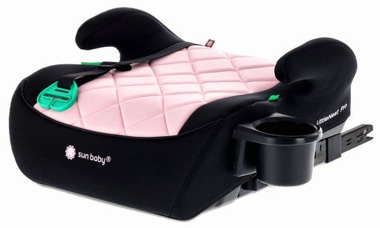 Sun Baby LittleNest Pro - Zitverhoger met ISOFIX - Zwart-Roze