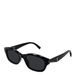 Saint Laurent SL M172 Lunettes de Soleil Femme Noir Géométrique Gris 53mm
