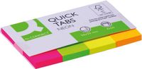 Q-CONNECT Quick Tabs | 20 x 50 mm | 4 x 50 tabs | geassorteerde kleuren