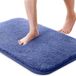 Wan GmbH Tapis de douche - tapis de douche de luxe - salle de bain - Bleu foncé - 80x50 cm