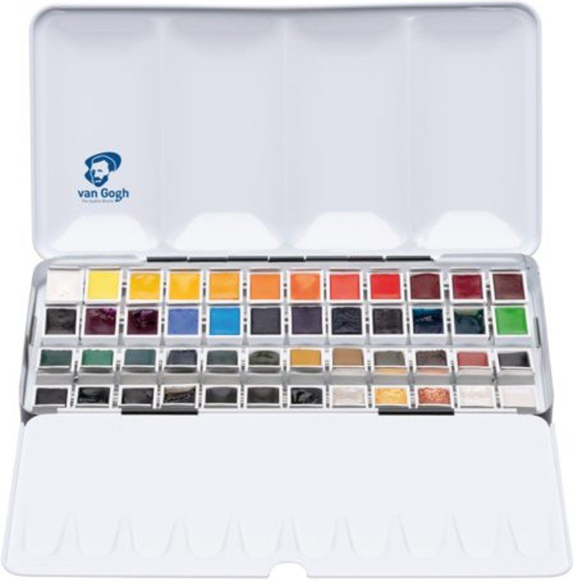 Van Gogh Aquarelverf set 48 kleuren - Halve Napjes - In Metalen Blik