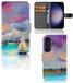 B2Ctelecom Hoesje Samsung Galaxy S24 Boat Book Case Kunstleer/Siliconen/TPU Boot/Design