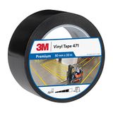 3M Vinyltape, 471, zwart, 50 mm x 33 m, 0,13 mm