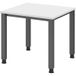 Hammerbacher Bureau 4 pieds carré avec pieds carrés - 80x80 cm