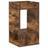 vidaXL Bijzettafel Rook Eiken 30 x 30 x 56 cm Bewerkt hout