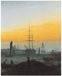 Caspar David Friedrich Affiche Art - Der Greifswalder Hafen 30x40cm
