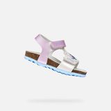 Geox Sandal Chalki Peuter Meisjes Sandalen - Zilver/Blauw - Maat 26
