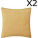 Pegane Lot De 2 Coussins Ocre Déhoussable - 38 X 38 Cm