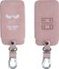 kwmobile housse de clé de voiture pour Renault 4 boutons Smartkey (Keyless Go) - Blanc - Don't Touch My Key