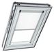Velux volet roulant occultant électrique, rail argenté, fenêtre de toit, blanc