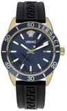 Versace Greca Urban VEYCA0224 Herenhorloge Blauw Staal Siliconen Saffierglas 43mm