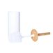 Bathroom Solutions toiletborstel met houder - kunststof en bamboe - Badkamer en toilet - wit