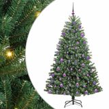 vidaXL Kunstkerstboom, inklapbaar, groen, 210 cm