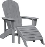 vidaXL Adirondack-stoel Lichtgrijs HDPE
