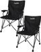 Redcliffs Campingstoel - 2x - vouwbaar - zwart - 61 x 60 x 88 cm - vissersstoel