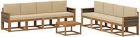 vidaXL Acacia Hout Bank Loungeset 8-zits Natuurlijk en Beige