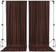 AK TRADING CO. IFR Gordijnen, achtergrond, polyester, panelen met roedezak, huwelijksceremonie, feest, thuis, ramen, decoratie, 3 x 3 m, bruin