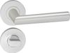 Impresso London Poignée de porte - Pour intérieur - Rosace ronde pour toilettes ronde - Aluminium - 2 pièces