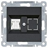 RJ45 Cat.6 UTP-aansluiting, oplichtend, zwart