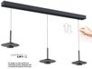 Artdelight Suspension Madison 3 lumières L 130 cm comfortlift noir
