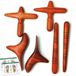 Merkloos Thai Massage Houten Set (8-delig) met Zelfmassage Posters