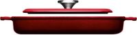 Woll 628-2CI-010 Pan Vierkant Rood Fonte Emaille Staal Inclusief Deksel