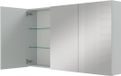 Merkloos Armoire de salle de bain - Armoire suspendue - Rangement de toilettes - Usage intensif - 120 x 70 cm - Blanc gris