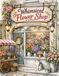 Whimsical Flower Shop Grayscale Coloring Book