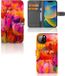 B2Ctelecom GSM Hoesje iPhone 14 Plus Cover met Tekst Tulips - Book Case - Multi Tulips