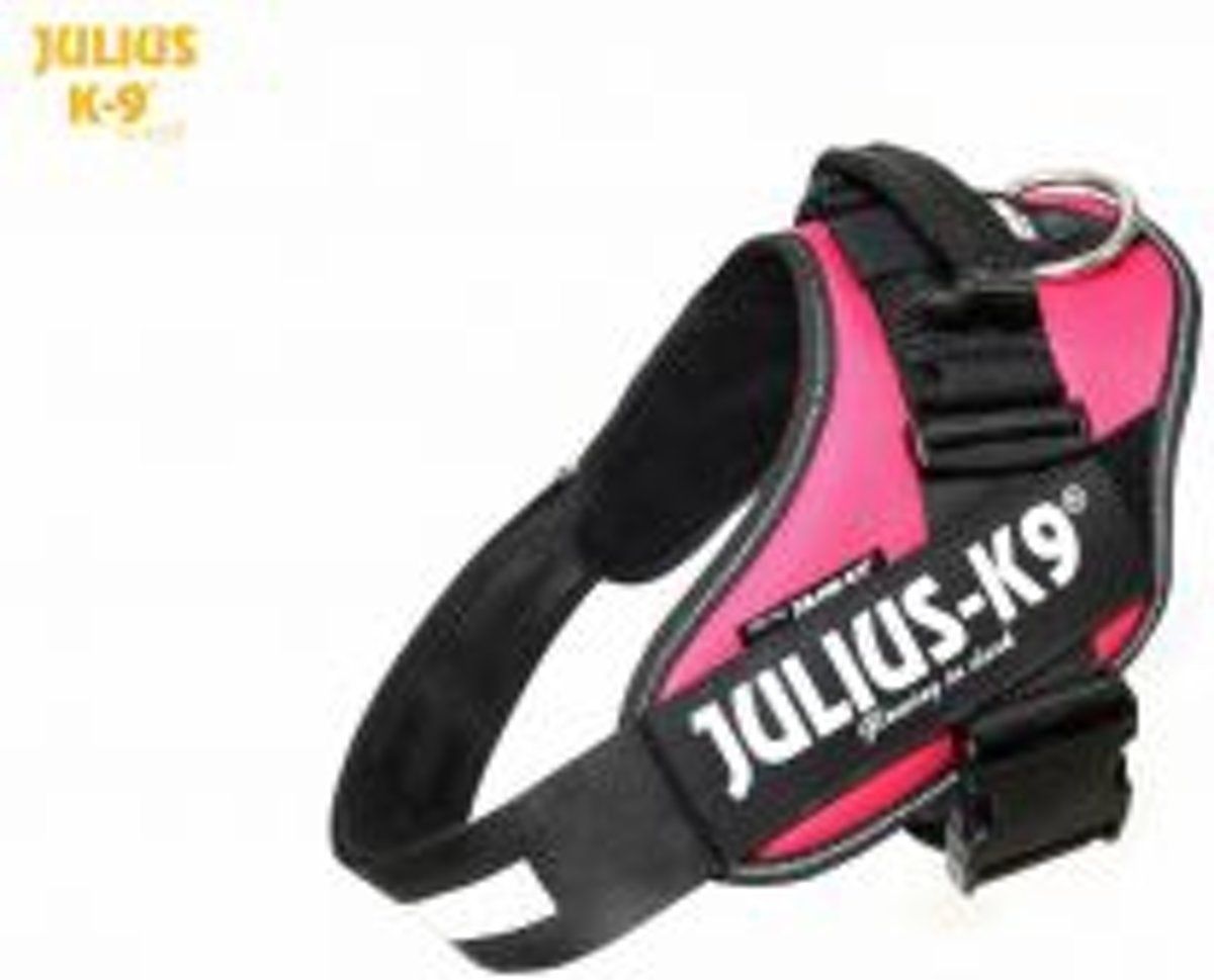 JULIUS K9 IDC Powertuig/Harnas - Maat 1/63-85cm - L - Donkerroze