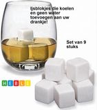 Heble® Whiskey Stones - 9 Stuks - Marmer