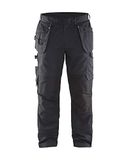 Blåkläder Service werkbroek met stretch en spijkerzakken 1496-1330 - Zwart/High Vis Geel - D124