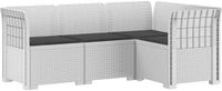 vidaXL 4-Zits Tuin Sofa met Kussens Rattan Look PP Wit