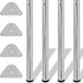 vidaXL Tafelpoten - In hoogte verstelbaar - Chroom - 710 mm - 4 stuks