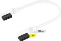 Corsair iCUE LINK Cable - 2 x 135 mm met 90 graden connectors - wit