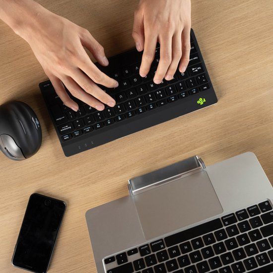 R-Go Tools Ergonomisch toetsenbord R-Go Compact Break, AZERTY (FR), Bluetooth, Zwart