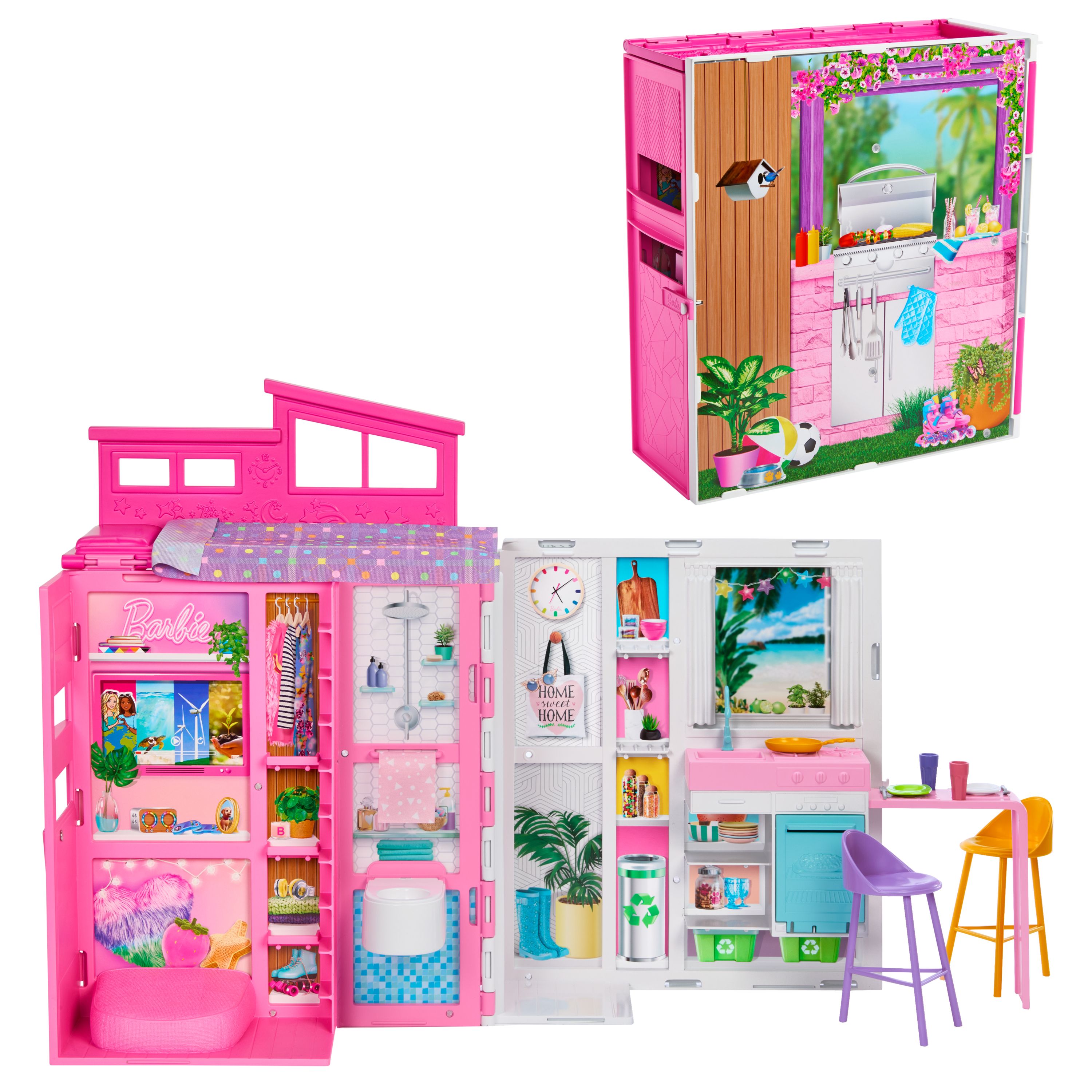 Barbie Vakantiehuis Speelset met 11 Accessoires - HRJ76